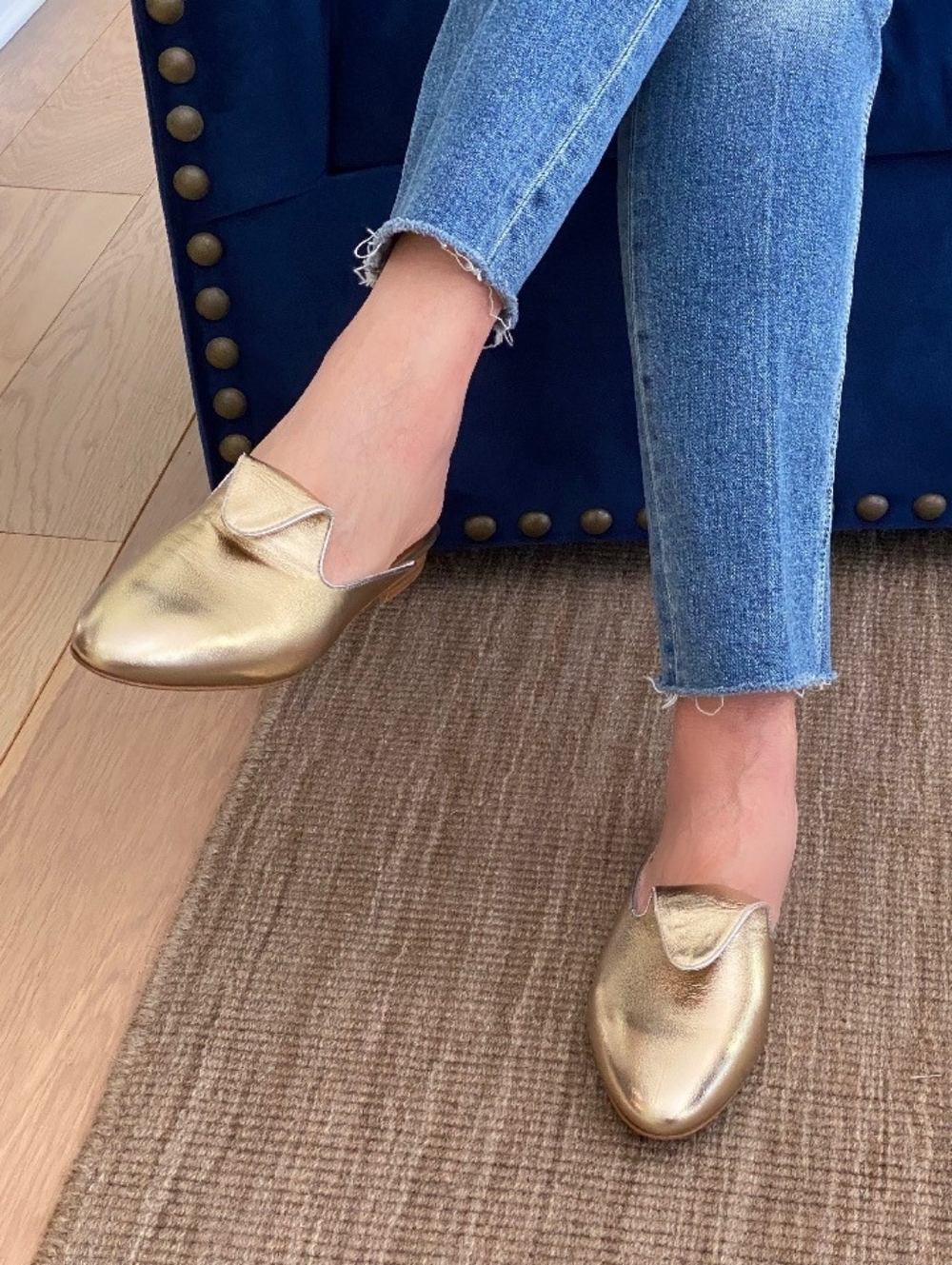 Gold Women's Slip-On Shoes